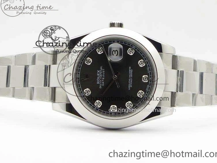 MiroTime 0515 Premium DateJust 41mm 126300 SS Noob 1:1 Best Edition Gray Dial Diam Markers On SS Bracelet A 3594